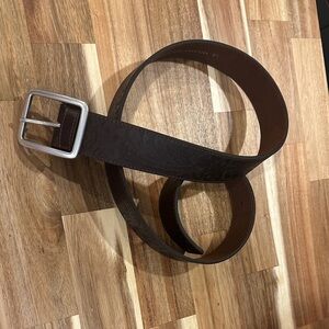 Silpada Brown Leather Belt with Silver Buckle